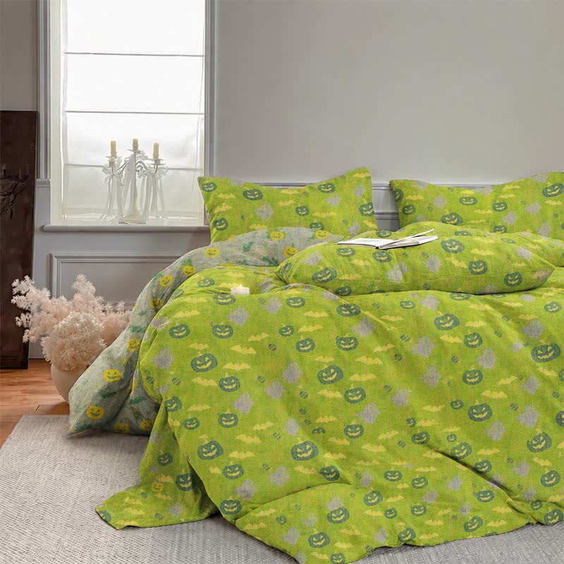 Multi‑Color Pumpkin Ghost Cotton Bedding Set - image 11