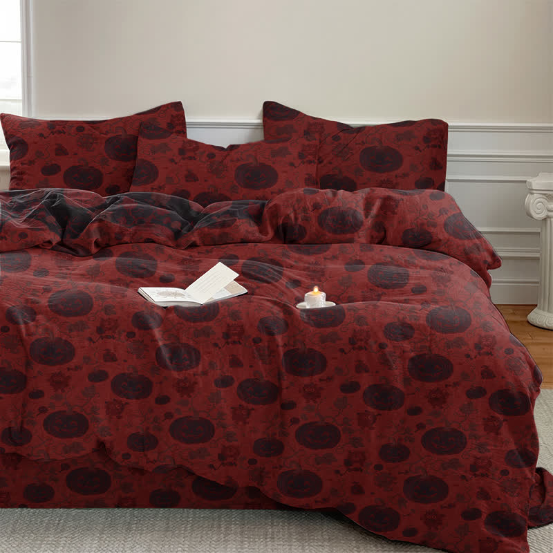 Halloween Pumpkin Monster Cotton Bedding Set - image 2