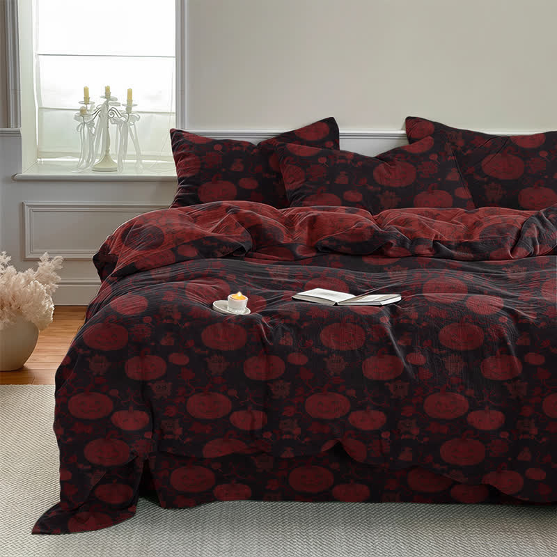 Halloween Pumpkin Monster Cotton Bedding Set - image 15