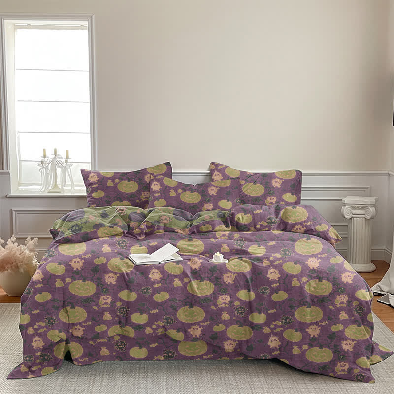 Halloween Pumpkin Monster Cotton Bedding Set - image 22