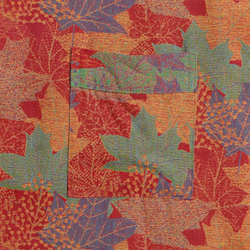 Autumn Maple Leaf Cotton Kimono Robe - image 4