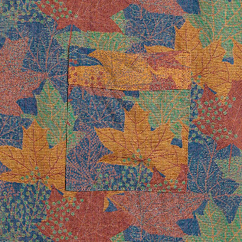 Autumn Maple Leaf Cotton Kimono Robe - image 34