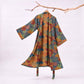 Autumn Maple Leaf Cotton Kimono Robe - Blue & Orange - XXL - image 29
