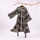Autumn Maple Leaf Cotton Kimono Robe - Brown & Gray - XXL - image 35
