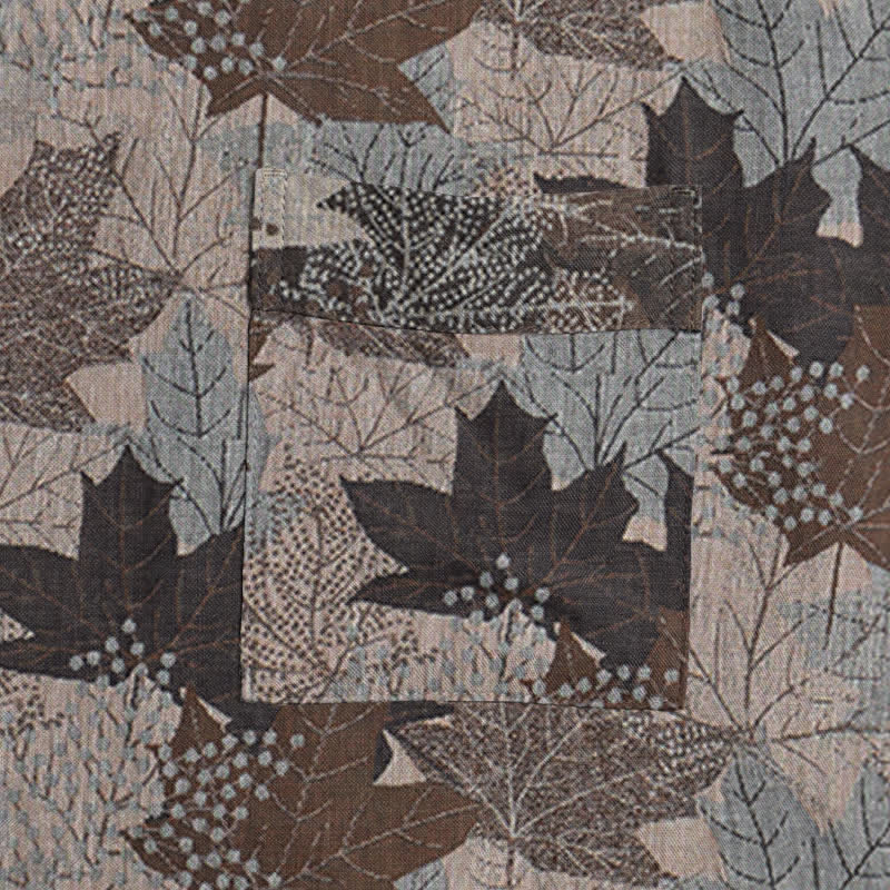 Autumn Maple Leaf Cotton Kimono Robe - image 46