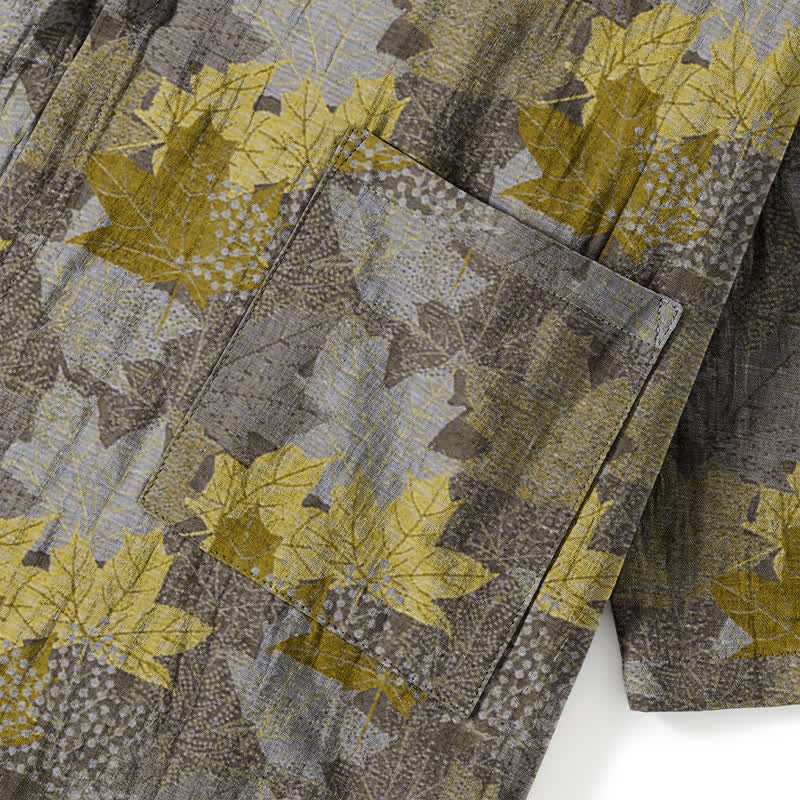 Maple Leaf Cotton Kimono Pajama Set - image 28