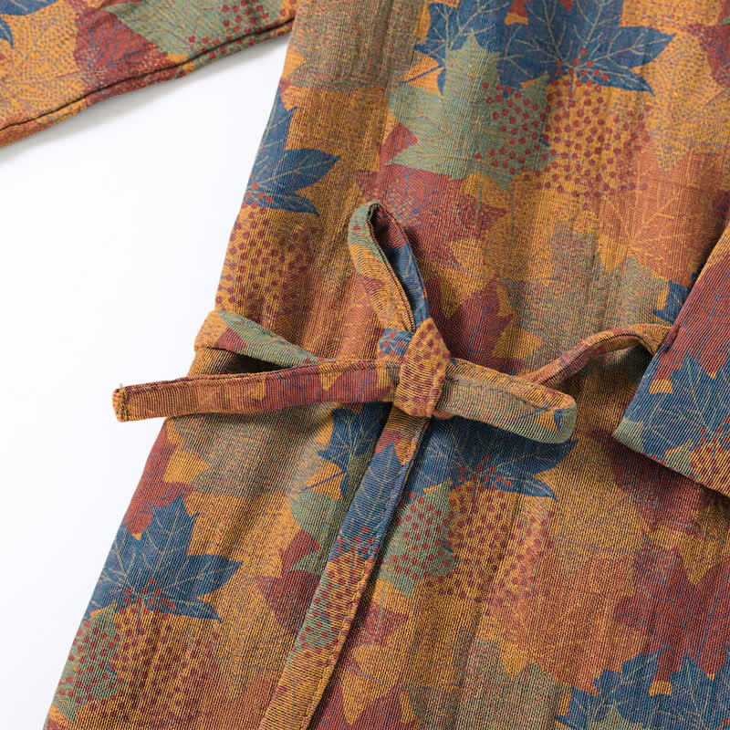 Maple Leaf Cotton Kimono Pajama Set - image 35