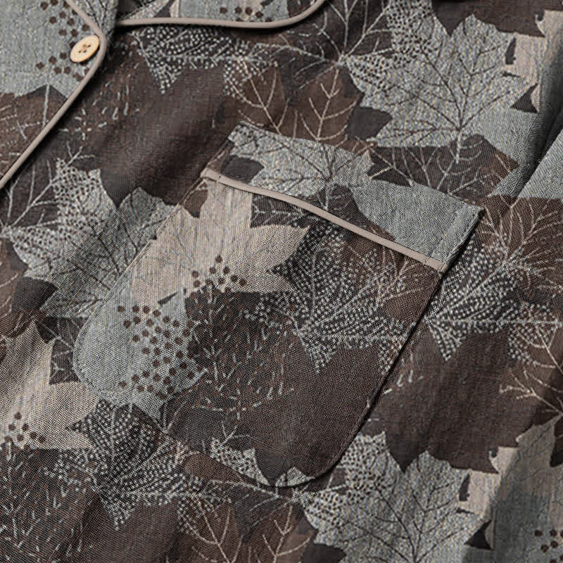 Fall Maple Leaf Cotton Loungewear Set - image 39
