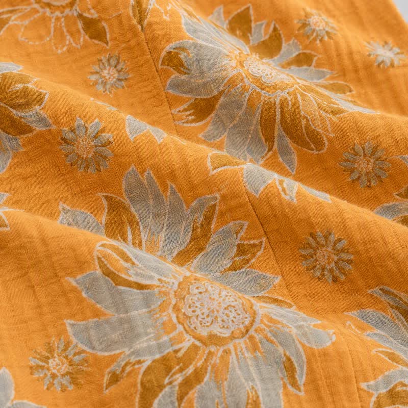 Vintage Sunflower Cotton Lounge Pants - image 7