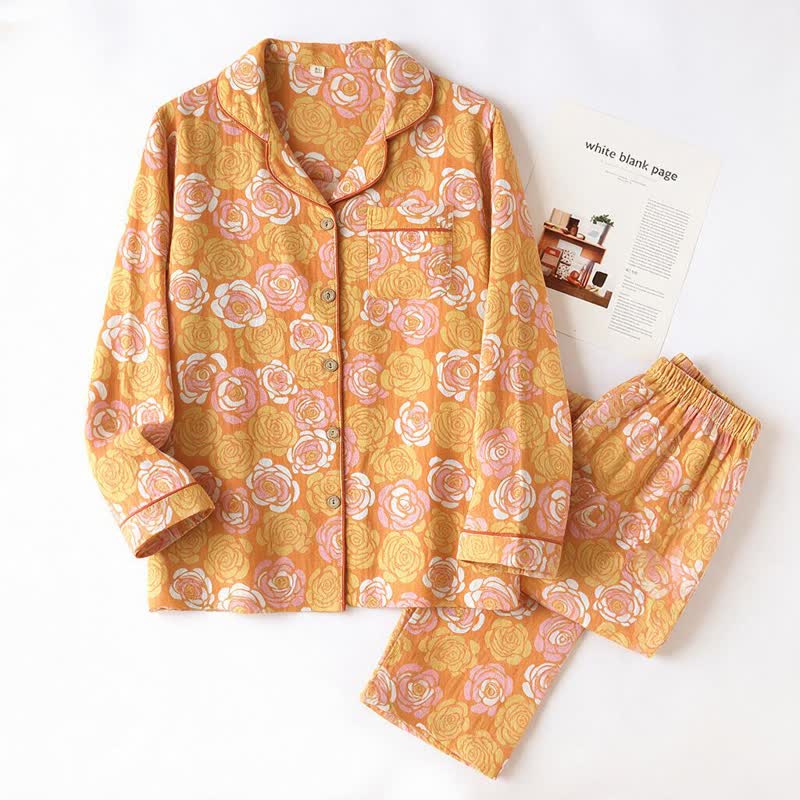 Orange Rose Cotton Sleepwear Set - image 2