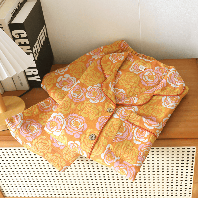 Orange Rose Cotton Sleepwear Set - image 3