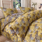 Colorful Maple Leaf Cotton Duvet Cover Bedding Set - Yellow & Gray - Bedding Set(4PCS) - King - image 7