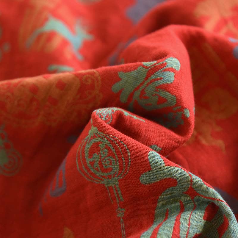 Auspicious Fu Yarn-dyed Cotton Pajama Set - image 7