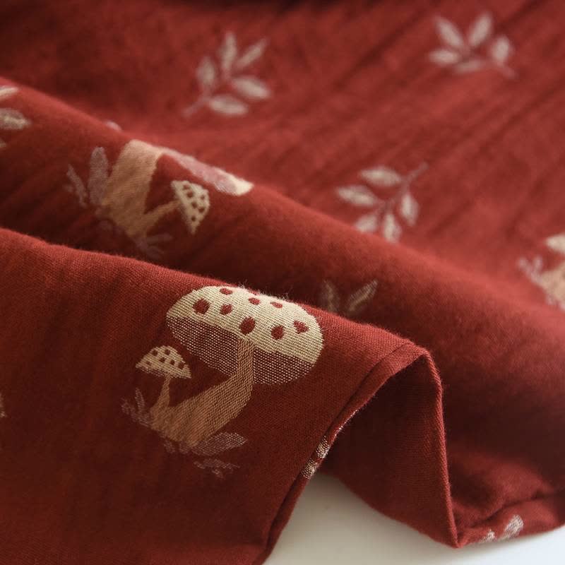 Vintage Mushroom Print Cotton Loungewear Set - image 6
