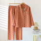 Minimal Cotton Lapel Yarn-dyed Pajama Set - image 0