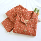 Relaxed Piped Cotton Maple Leaf Loungewear Set - image 1