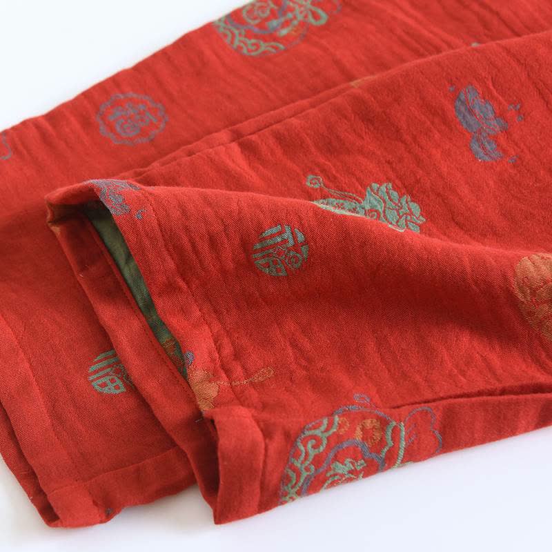 Red Cotton Fortune Pouch Loungewear Set - image 8