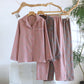 Minimal Cotton Gauze Printed Sleepwear Set - image 0