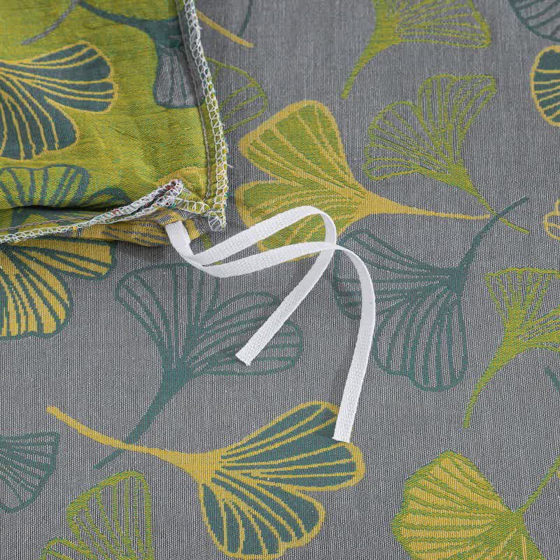 Vintage Green Ginkgo Leaf Cotton Reversible Bedding Set - image 24