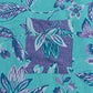 Blue & Purple Leaf Cotton Kimono Robe - image 5