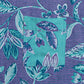 Blue & Purple Leaf Cotton Kimono Robe - image 11
