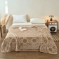 Multi-color Luxury Raschel Fleece Blanket - Oatmeal - Blanket - 79" x 91" - image 15
