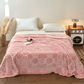 Multi-color Luxury Raschel Fleece Blanket - Pink - Blanket - 79" x 91" - image 5