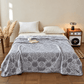 Multi-color Luxury Raschel Fleece Blanket - Light Gray - Blanket - 79" x 91" - image 20