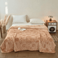 Multi-color Luxury Raschel Fleece Blanket - Champagne - Blanket - 79" x 91" - image 10