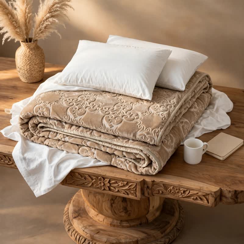 Multi-color Luxury Raschel Fleece Blanket - image 19