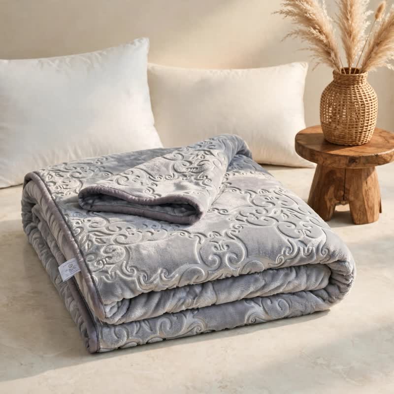 Multi-color Luxury Raschel Fleece Blanket - image 22