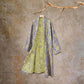 Pastoral Floral Jacquard Kimono Cotton Robe - Purple - XXL - image 12