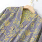 Pastoral Floral Jacquard Kimono Cotton Robe - image 14