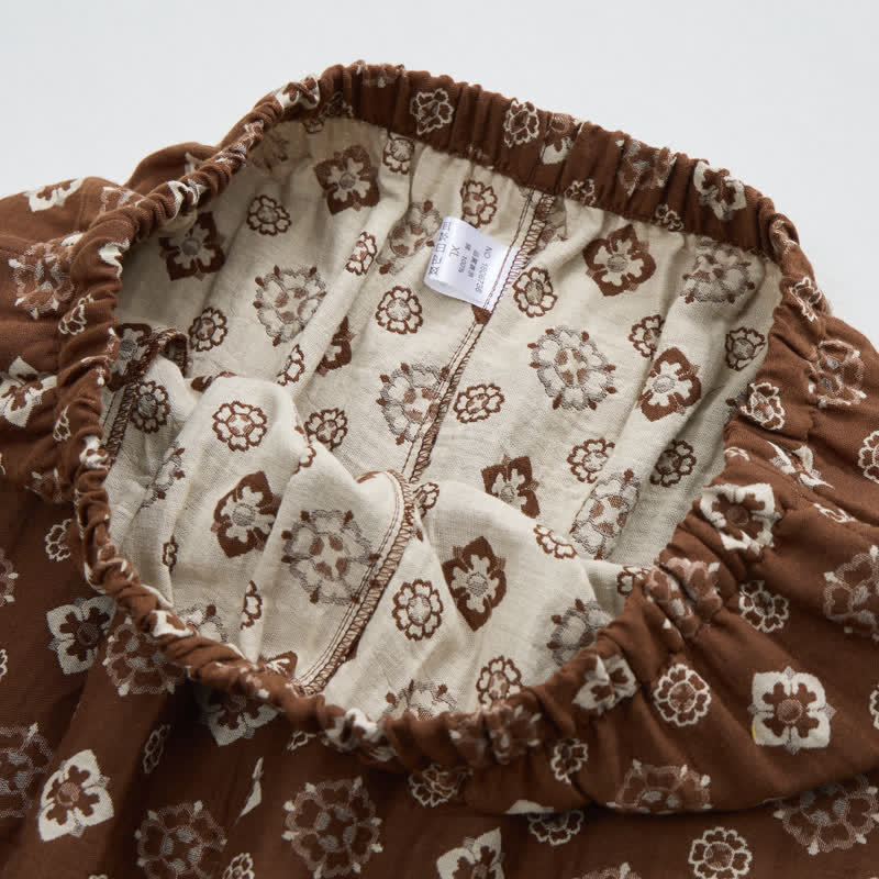 Retro Geometric Long Sleeve Pajama Set - image 5