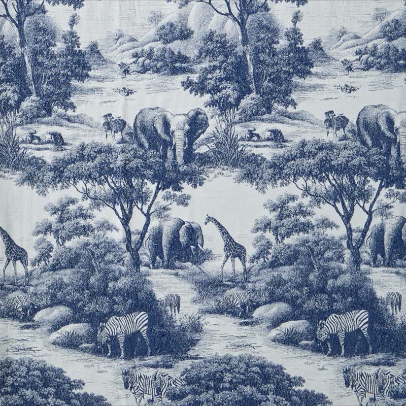 Vintage Jungle Toile Poncho Shawl Wrap - image 7