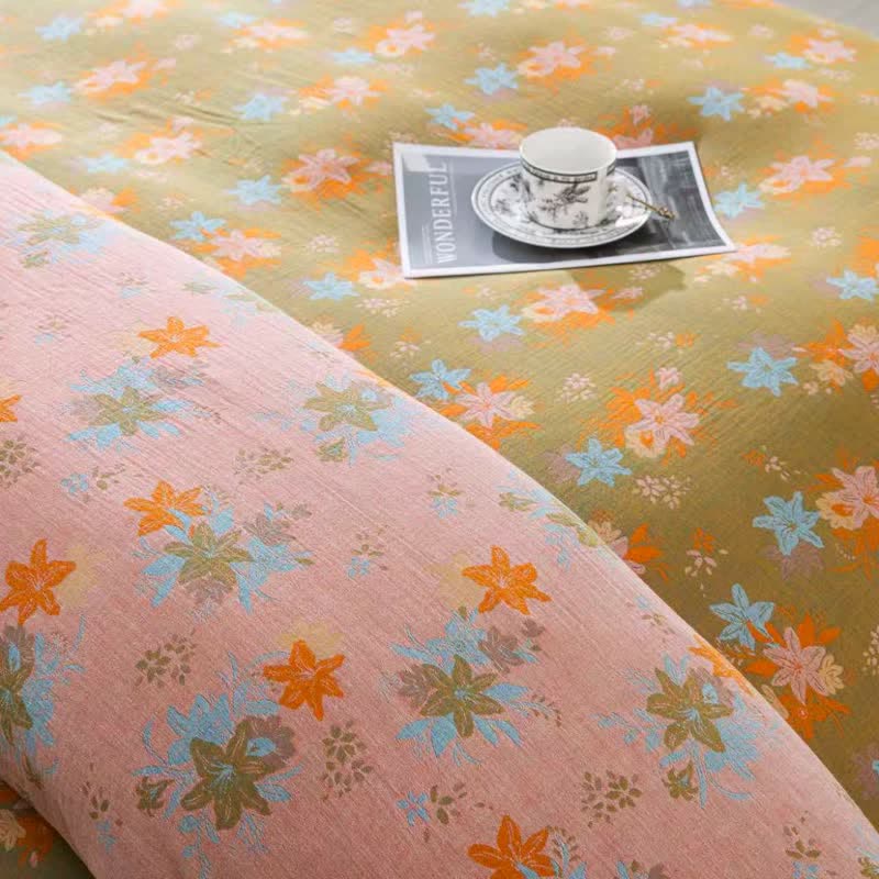 Crabapple Blossom Cotton Duvet Cover Bedding Set - image 7