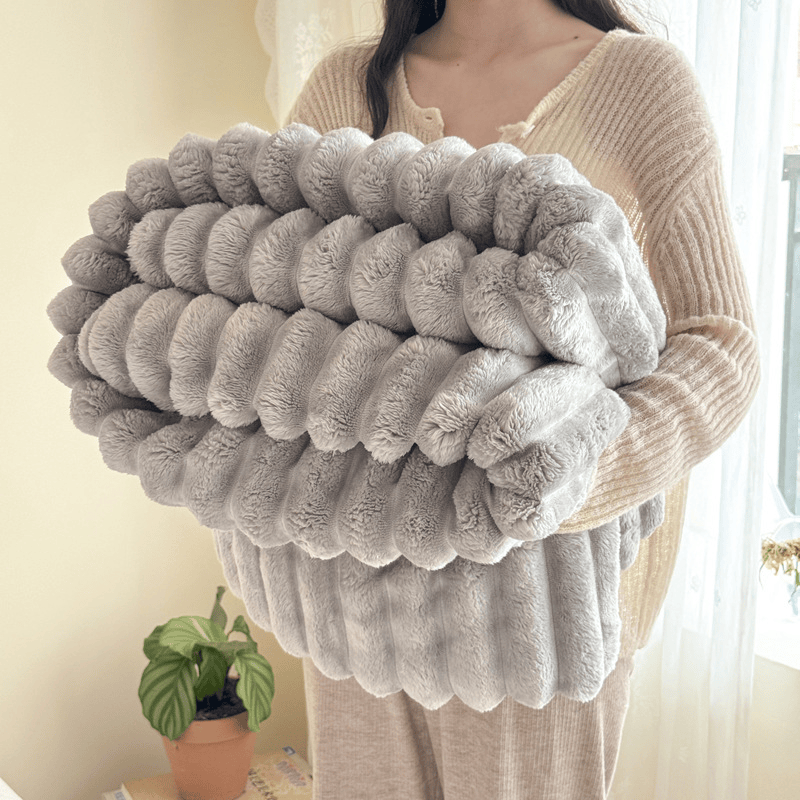Soft & Warm Cozy Fleece Blanket - Light Gray - 79" x 91" - image 22