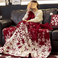 Christmas Red Snowflake Throw Blanket - image 2