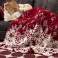 Christmas Red Snowflake Throw Blanket - image 4