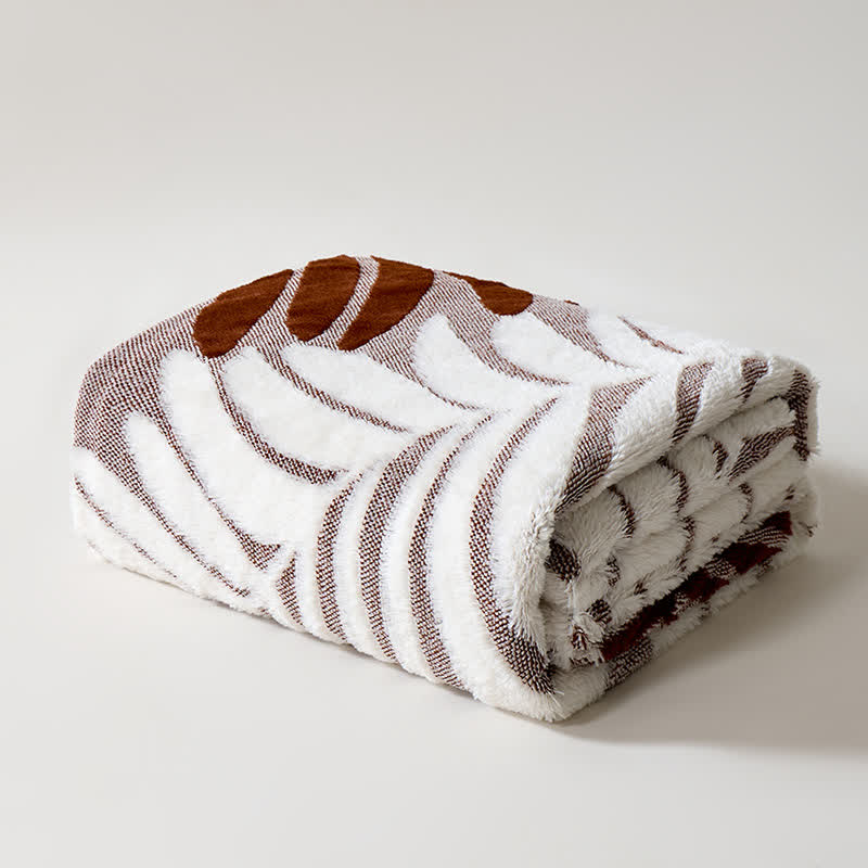 Modern Botanical Fleece Throw Blanket - image 32