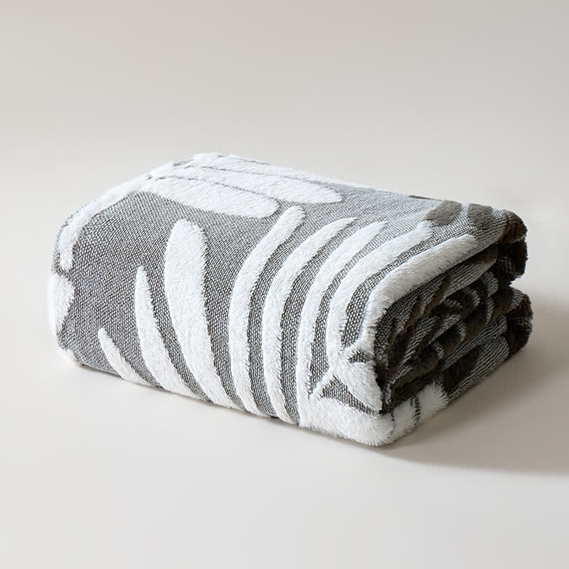 Modern Botanical Fleece Throw Blanket - image 2