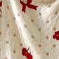 White Bow & Cherry Jacquard Throw Blanket - image 5