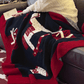 Christmas Rocking Horse Jacquard Throw Blanket - image 2