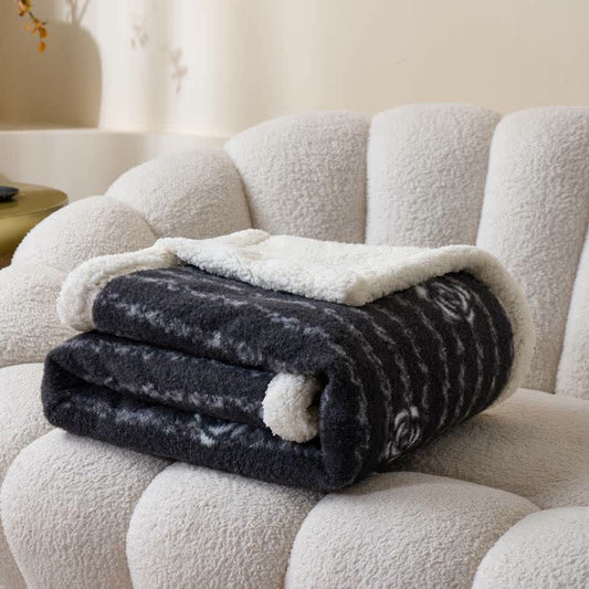 Vintage Floral Plush Feece Throw Blanket - 79"W x 90"L - image 0
