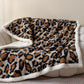 Classic Leopard Fluffy Sherpa Throw Blanket - image 3