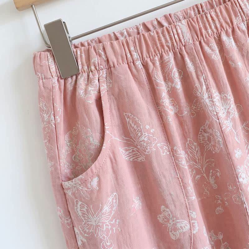 Elegant Cotton Gauze Frog Button Pajama Set - image 7