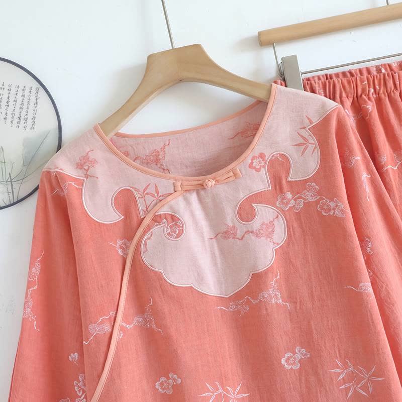 Floral Cotton Petal Collar Lounge Set - image 2