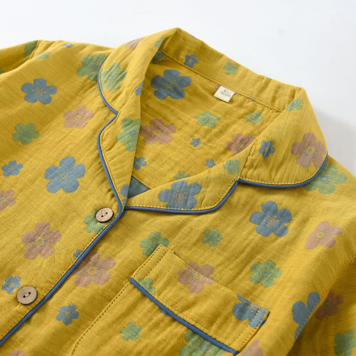 Floral Cotton Piped Loungewear Set - image 4
