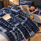 Blue Snowflake Quilted Fluffy Blanket - image 3