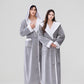 Cozy Plush Sherpa Hooded Long Bathrobe - image 2
